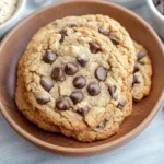 Disney Chocolate Chip Cookie Recipe: Metric Measurements 7 Cookies in wood bowl