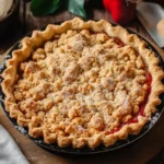 Crumble Cookie Recipes: Bake Delicious Cookies Easily 9 Strawberry crumble pie on wooden table