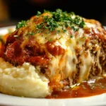 Italian Meatloaf Recipes: Flavorful and Easy-to-Make Options 9 Italian meatloaf with melted cheese.