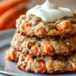 Carrot Cake Cookies Recipe: Quick & Delicious Homemade Treats 9 Stack of carrot cookies with frosting