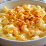 Comfort Food: Exploring the Cuisine That Warms the Soul 9 Creamy mac and cheese with cheddar cheese and paprika garnish.