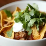 Taco Soup Fritos Recipe: A Hearty, Flavorful Comfort Meal 9 Taco soup topped with Fritos for extra crunch.
