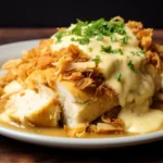 Ultimate Chicken and Dressing Recipe: A Delicious Comfort Food 13 Chicken and dressing casserole on a plate.