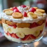The Best Strawberry Banana Pudding: A Southern Classic with a Fruity Twist 6 Strawberry banana pudding layered in a trifle bowl with whipped topping