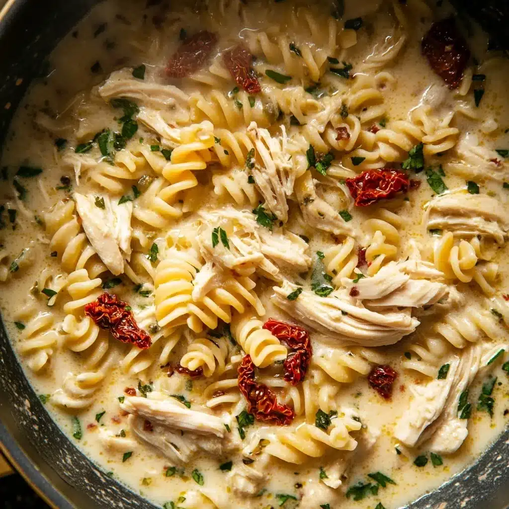 Marry Me Chicken Soup – The Best Cozy Recipe You’ll Ever Try 7 Marry Me Chicken Soup with pasta simmering