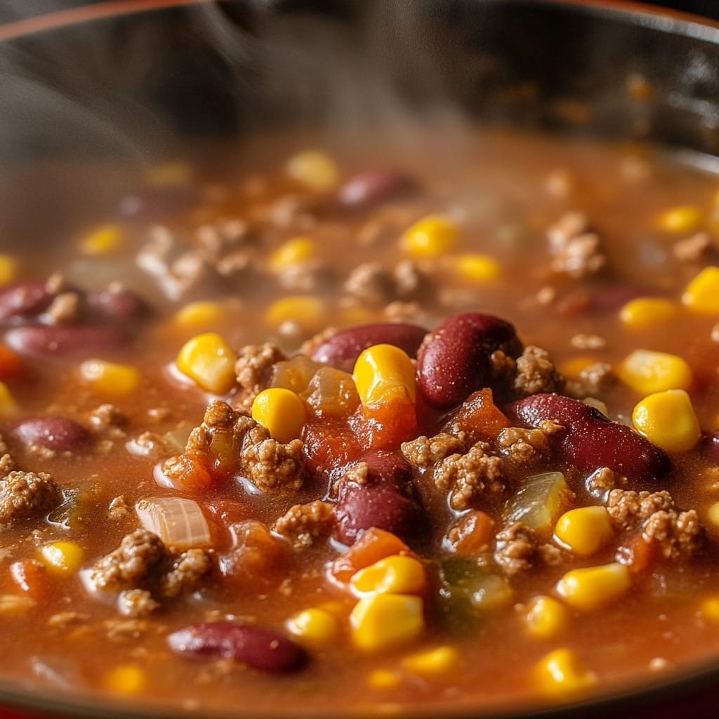 Taco Soup Recipe: A Flavorful One-Pot Comfort Meal 11 Taco Soup Recipe cooking in pot