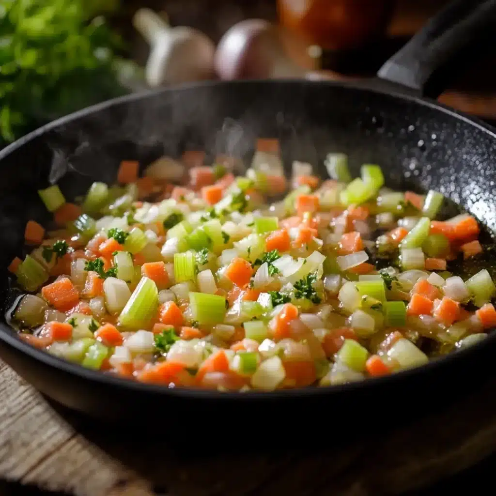 Hearty Tuscan White Bean Soup Recipe 8 Tuscan white bean soup simmering in a pot