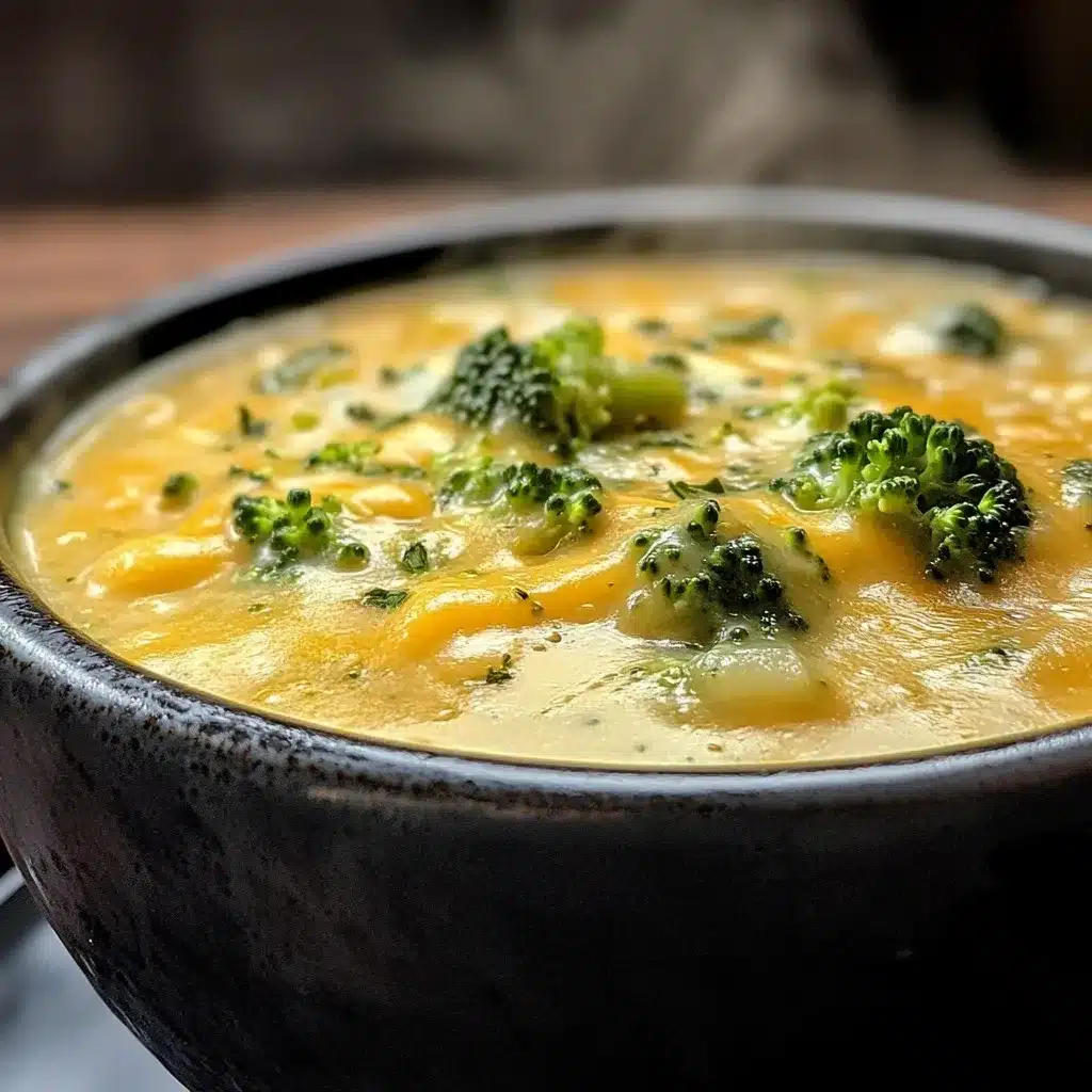 High protein broccoli cheddar soup with bread pairing