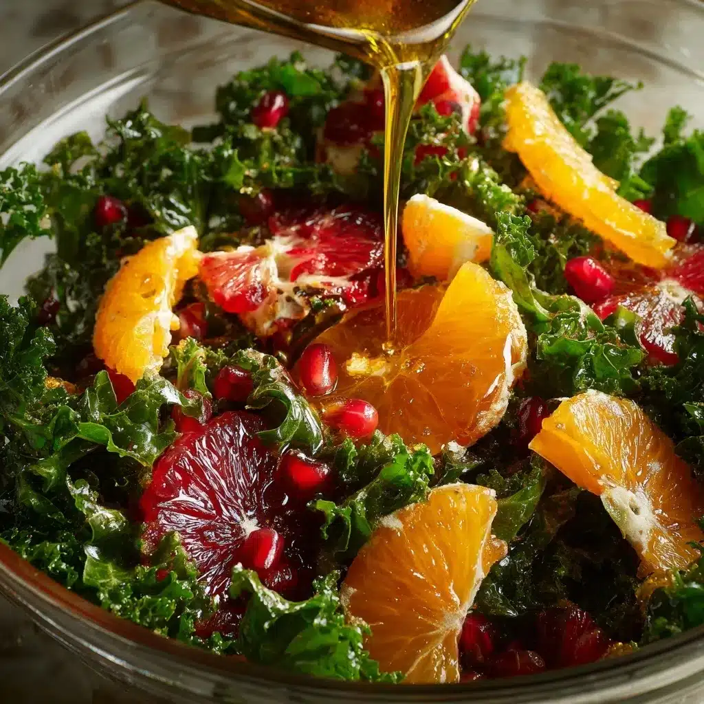 Citrus Pomegranate Kale Salad with Honey